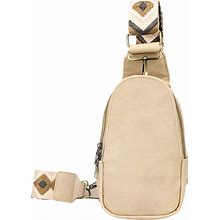 UIXIZQ Sling Bag For Women Small Crossbody Chest Bag PU Leather Daypack Fashion Shoulder Strap Satchel For Ladytravel