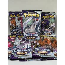 18 Pokemon Sword & Shield Chilling Reign Booster Pack (UNWEIGHED)