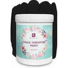 Black Chalk Paint Furniture Paint Refinish Kit, Waterproof Kitchen Cabinets Paint, Non-Toxic & Odorless Wood Paint For Crib/Desk/Closet-Child Safe,