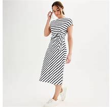 Petite Sonoma Goods For Life® Tie Waist Knit Dress, Women's, Size: XXL Petite, White