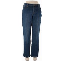 Style&Co Jeans - Mid/Reg Rise: Blue Bottoms - Women's Size 12 Petite - Dark Wash