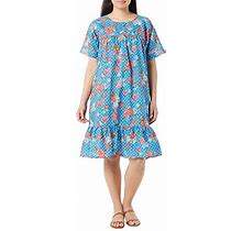 Amerimark Women's Casual Cotton Dresses For Women - Slipover Dress With Pockets One Color Large