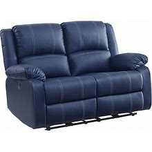 ACME Zuriel Power Motion Loveseat With USB Port In Blue