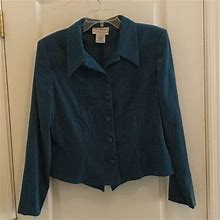 Karin Stevens Dresses | Karin Stevins, Size 12, Teal Jacket,Mid Calf Dress | Color: Blue | Size: 12