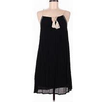 PPLA Clothing Casual Dress - Slip Dress Halter Sleeveless: Black Solid Dresses - Women's Size Medium