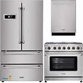 Thor Kitchen 3-Piece Appliance Package - 36-Inch Gas Range, Dishwasher & Refrigerator In Stainless Steel, Natural Gas