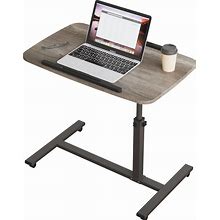 Furist Adjustable Overbed Bedside Table Rolling Laptop Desk Cart Height Adjustable Portable Mobile Laptop Tray Sit Stand Desk Tilting Hospital Bed
