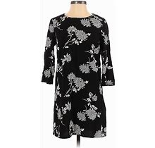 Forever 21 Casual Dress - Shift: Black Floral Dresses - Women's Size Small