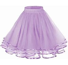 Mother's Day Gifts Women's Skirts Women's Basic Versatile Stretchy A-Line Flared Casual Mini Skater Skirt Purple