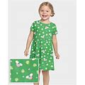 The Children's Place Baby And Toddler Girls St. Patrick's Day Everyday Dress | Size 4T | GREEN | Cotton/Polyester
