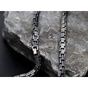 Oxidized Silver Chain Necklace For Men, Solid 925 Sterling Silver Chains, Mens Heavy Necklace With Lobster Clasp