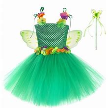 Kids Toddler Girls Stretch Sets Baby Spring Summer Floral Fancy Dress Carnival Tutu Princess Dress Easter Day Tracksuit Casual Elastic Waist New Cute