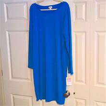 Lularoe Dresses | Brand New Blue Debbie Lularoe Dress | Color: Blue | Size: 2X