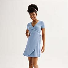 Juniors' SO® Tie Wrap Dress, Girl's, Size: Large, Med Blue