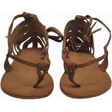 Urge Women's Willa Flat Sandals, Brown, 8.5
