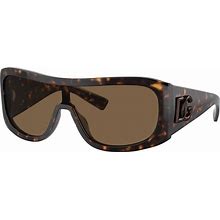 DOLCE&GABBANA DG4454 Havana - Men Luxury Sunglasses, Dark Brown Lens