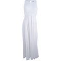 Calvin Klein Women's Pintucked Ruffle Maxi Dress (6, White)