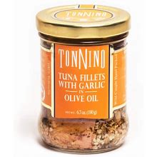 Tonnino Tuna Fillets Low Calorie Gluten Free Premium W/ Garlic In