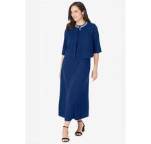 Plus Size Women's 2-Piece Beaded Jacket Dress By Jessica London In Evening Blue (Size 18 W) Suit