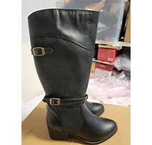 Women's Adult Angel Steps Harlow Boot - 18" Wide Shaft Boots Black 9