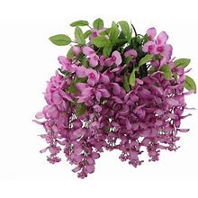 15 Stems Wisteria Long Hanging Bush Flowers, Lilac, Purple, Artificial Flowers, By Admired By Nature