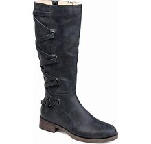 Journee Collection Women's Wide Calf Carly Boot - Blue - Size 7 1/2