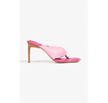 JACQUEMUS Nocio Padded Leather Sandals - Women - Pink Heels - EU 36