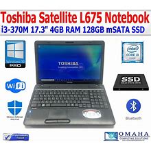 Toshiba Satellite C655d Laptop 15.6" Amd C-50 1.0Ghz 4Gb Ram 120Gb Ssd