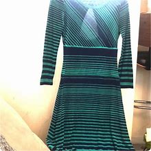 Bcbgmaxazria Dresses | Long Sleeve Striped Dress | Color: Blue | Size: Xs