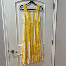 Ann Taylor Dresses | Ann Taylor Petite Beautiful Summer Dress Size 0P | Color: White/Yellow | Size: 0