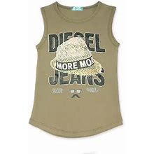 Bump, Baby And Beyond Boys Vest Diesel Jeans Sleeveless T Shirt Printed Clothes Army Green 4