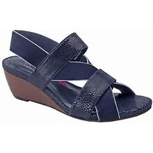 Ros Hommerson Wynona Women's Stretch Fabric Straps Sandal IN Navy Combo