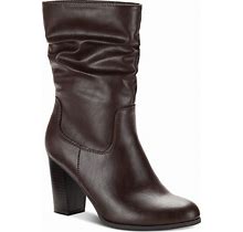 Style & Co Saraa Slouch Mid-Shaft Boots, Created For Macy's - Chocolate - Size 5m
