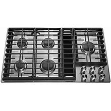 KCGD506GSS Kitchenaid 36" 5 Burner Gas Downdraft Cooktop With 300 CFM And 3-Speed Fan Control - Stainless Steel