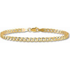 Jared The Galleria Of Jewelry Curb Chain Anklet 14K Yellow Gold 9"
