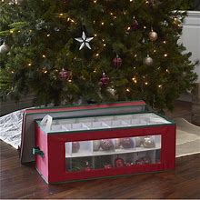 Large Christmas Tree Ornament Storage Box | Stores Up To 36 Xmas Ornaments | Red | Color: Red | Size: 36 Ornament Compartments