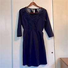 Maurices Dresses | Maurices Quarter Length Sleeve Navy Dress Size S. | Color: Blue | Size: S