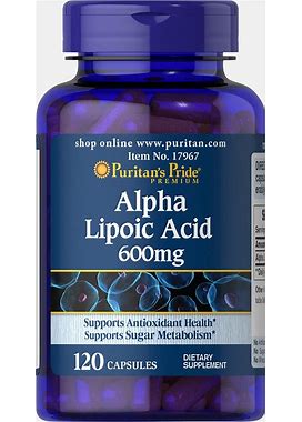 Puritan's Pride Alpha Lipoic Acid 600 Mg | 120 Capsules