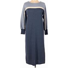 Oscar De La Renta Dresses | Oscar De La Renta Sweater Long Sleeve Dress | Color: Blue | Size: 12