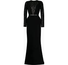 Saiid Kobeisy - Bead Embellishment Long Dress - Women - Polyester - 38 - Black