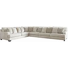 Signature Design By Ashley® Raewyn 4-Piece Sectional | Beige | Not Applicable | Sofas + Loveseats Sectionals | Removable Cushions|Upholstered|Cushione