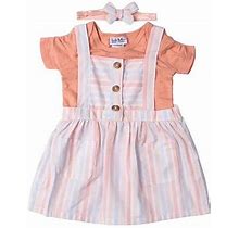 Nicole Miller Baby Girls Sleeveless 3-Pc. Dress Set | Pink | Regular 6-9 Months | Dresses Dress Sets