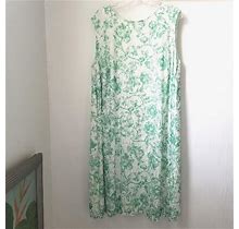 The Limited Floral Lace Sheath Dress Sleeveless Green Sz 2X