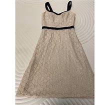 Loft Dresses | Ann Taylor Loft Strappy Lace Dress | Color: Black/Cream | Size: 0