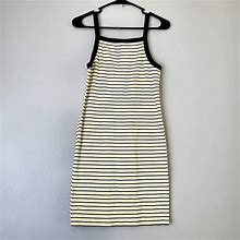 Forever 21 Dresses | Forever 21 Y2k Square Neck Striped Sleeveless Mini Dress Size L | Color: Black/White/Yellow | Size: L