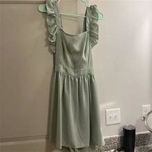 Shein Open Back Dress | Color: Green | Size: L