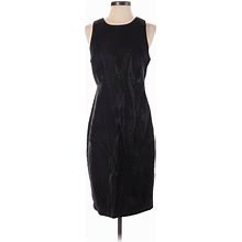 Liz Claiborne Casual Dress - Sheath Mock Sleeveless: Black Dresses - Women's Size 8
