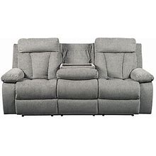 Signature Design By Ashley® Mitchiner Reclining Sofa With Drop Down Table | Gray | Not Applicable | Sofas + Loveseats Sofas