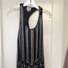 Parker Dresses | Beautiful Beaded Parker Dress In Xs. | Color: Gray/Silver | Size: Xs