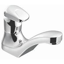 Moen Commercial Low Arc Bathroom Faucet: Moen, M-Press, Chrome Finish, 0.5 Gpm Flow Rate, 4 1/2 in Spout Reach Model: 8884